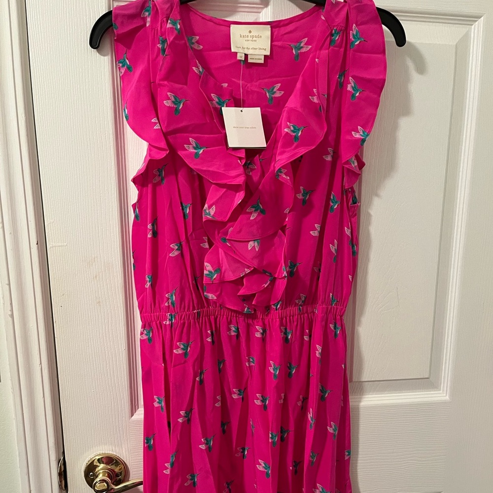 Kate Spade Hummingbird Ruffle Dress